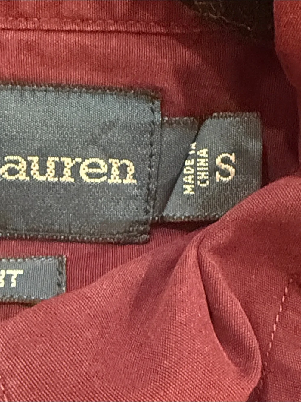 Polo by Ralph Lauren Button-Down Shirt — Maroon Size Small
